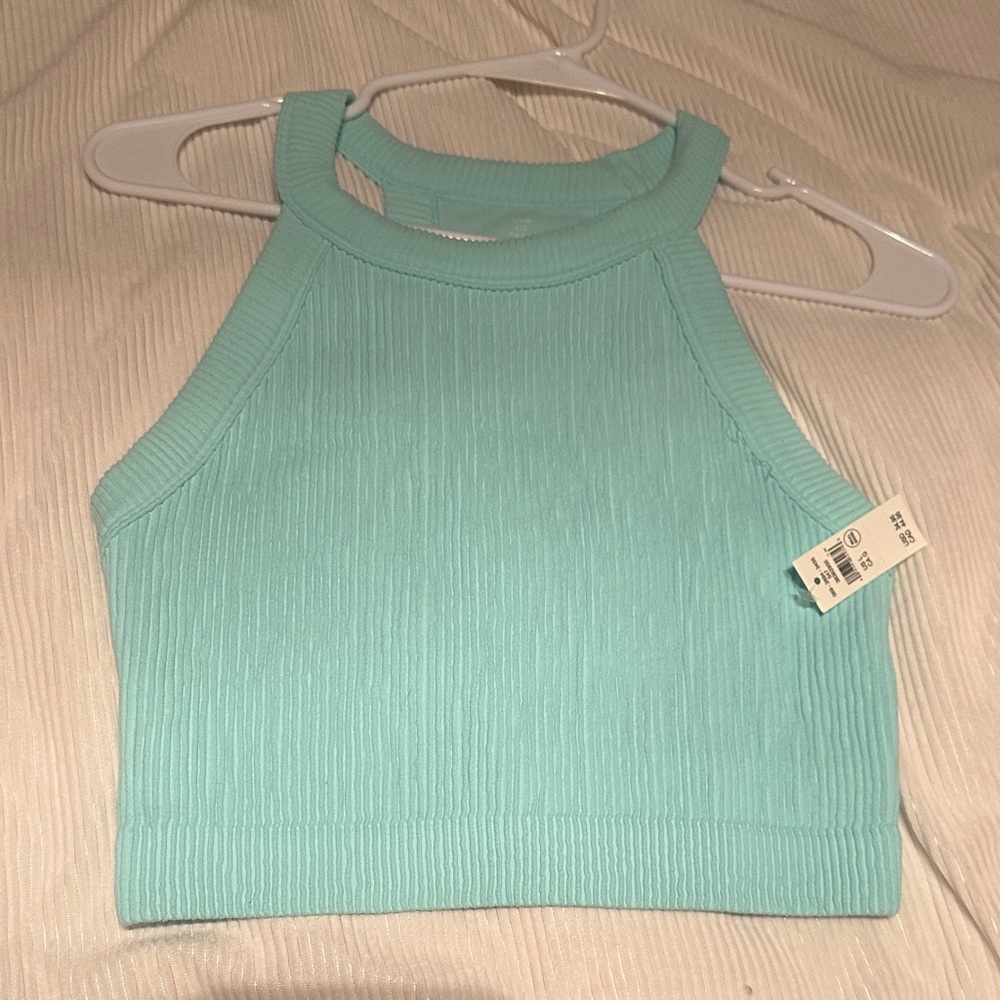 Aerie Light Green Ribbed Tank Top